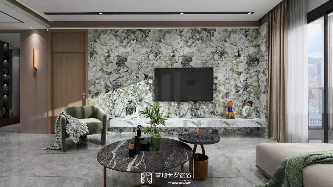  蒙地卡羅巖板背景墻效果圖