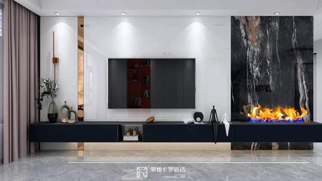  蒙地卡羅瓷磚背景墻效果圖