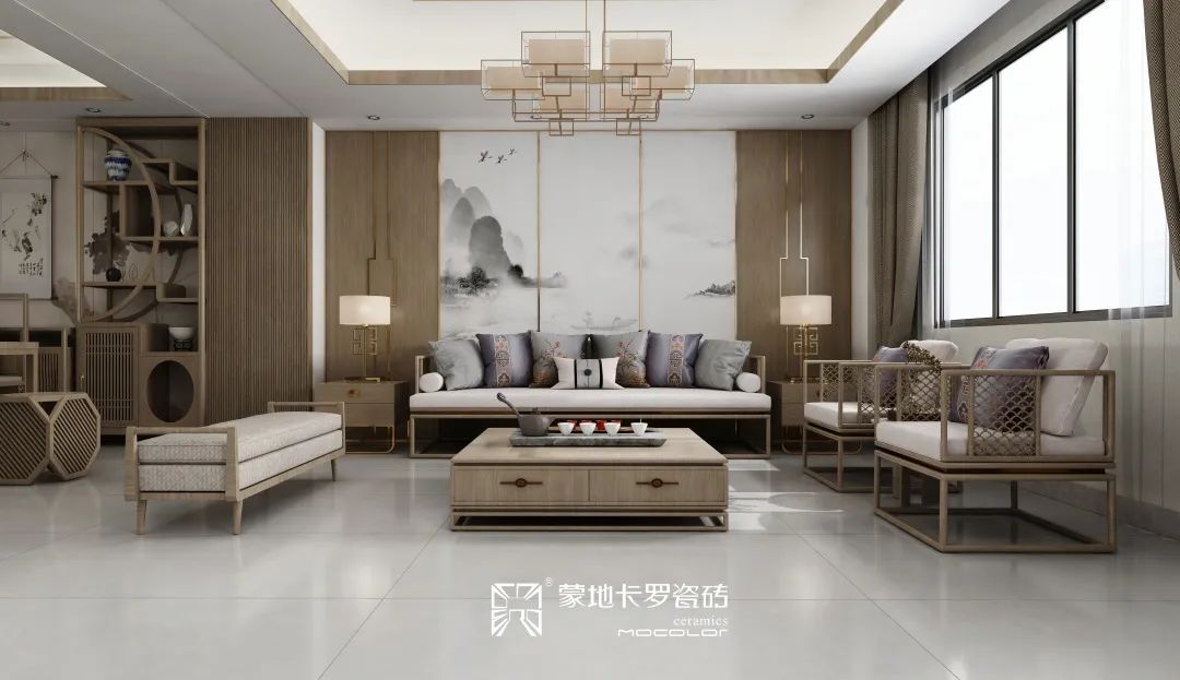 吉米灰白1500*750mm巖板侘寂風格效果圖