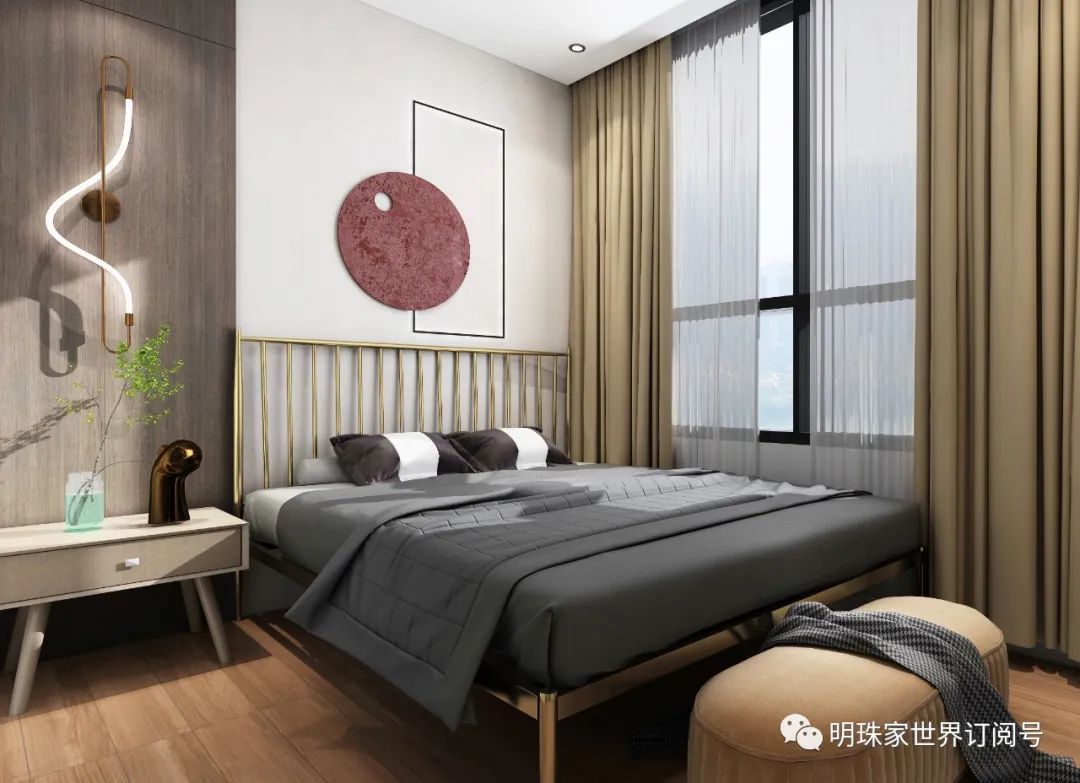  廣東佛山帝景藍灣臥室瓷磚裝修效果圖