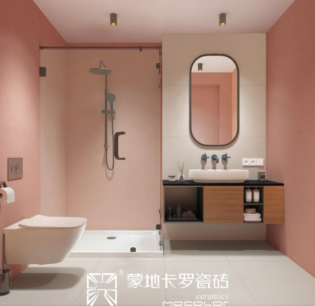  蒙地卡羅星夢石純色瓷磚效果圖