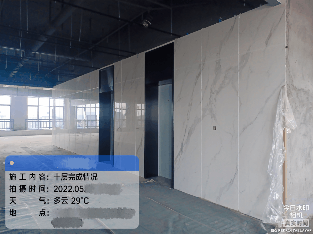 純色瓷磚施工現場圖