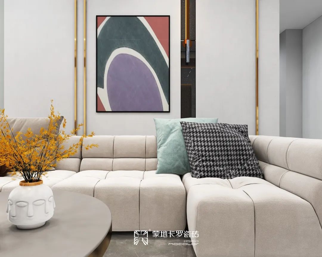  蒙地卡羅瓷磚客廳裝修效果圖